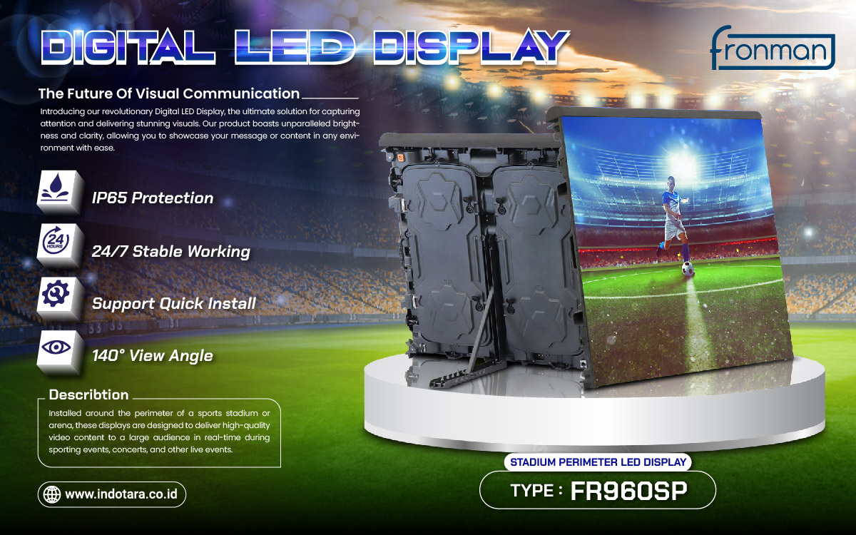 Jual Stadium Perimeter LED Display, Harga Stadium Perimeter LED Display, Digital LED Display Berkualitas 